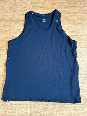 Ciele Athletics Mens Tank Top L Blue Running Sleeveless Side Buttons FSTSinglet